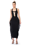IRMA FRINGE MAXI SKIRT