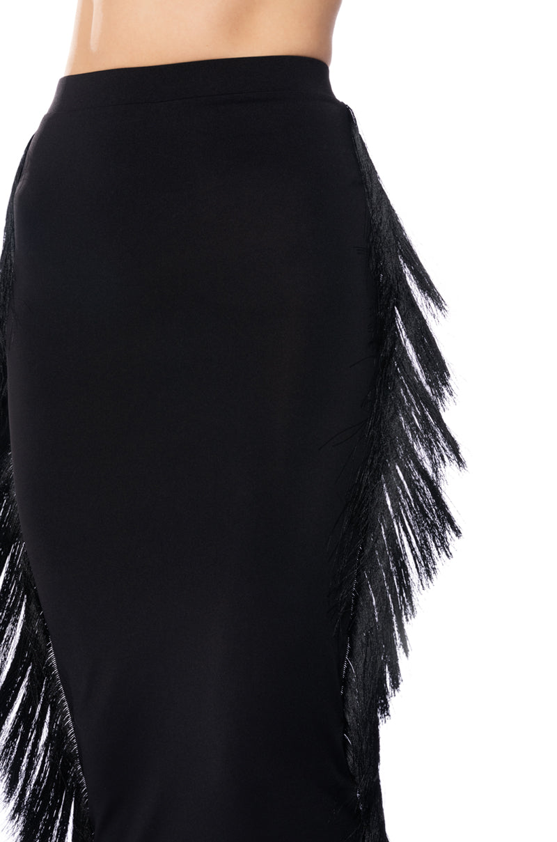IRMA FRINGE MAXI SKIRT