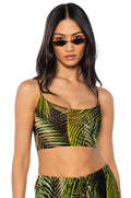 ISLAND ESCAPE MESH BRALETTE TOP