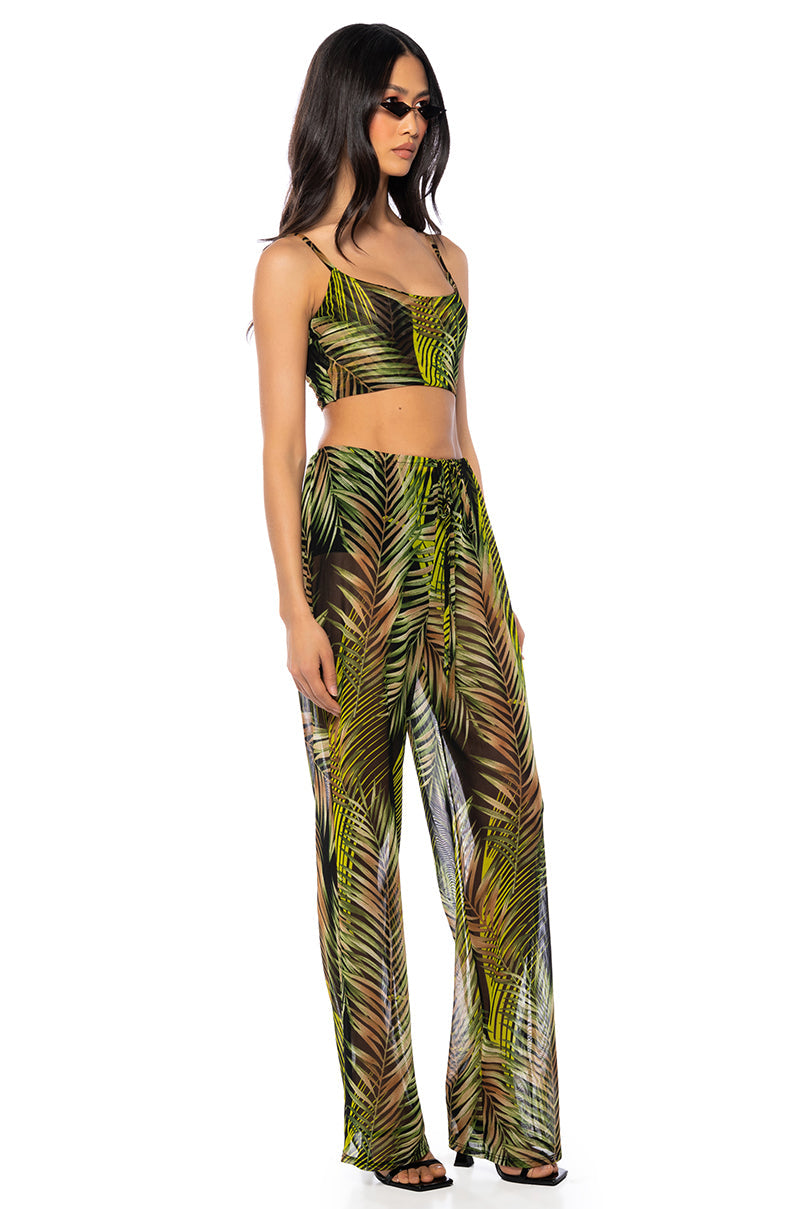 ISLAND ESCAPE MESH DRAWSTRING PANTS