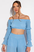 IT WAS FUN CROP BLOUSE