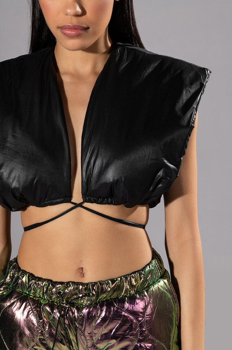 JOSS WRAP CROP TANK TOP