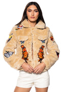 JESUIS FURRY BOMBER JACKET