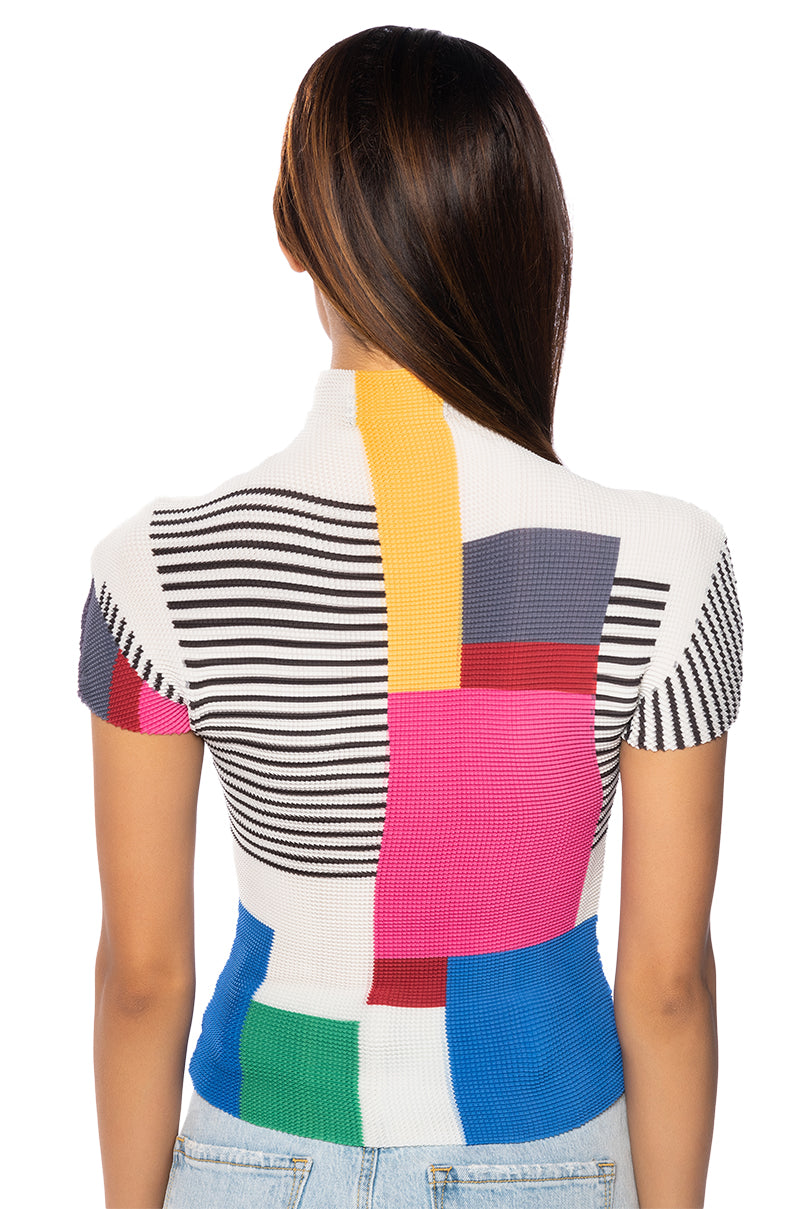 JULLIANNA TEXTURED CAP SLEEVE TOP