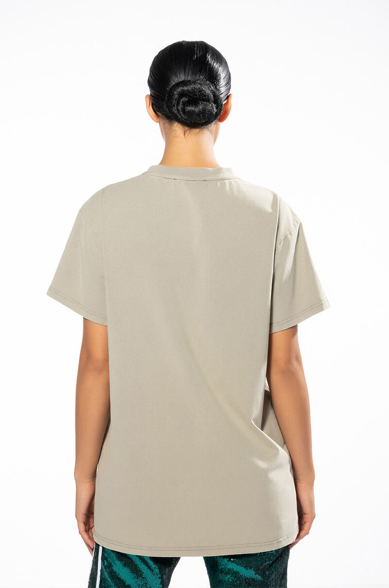 KEEP EM GUESSING RHINESTONE EMBELLISHED TSHIRT