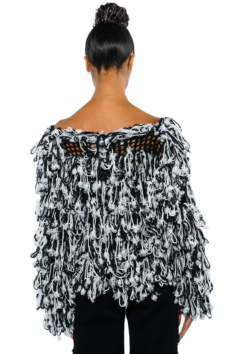 KEEP IT 100 CROPPED SWEATER