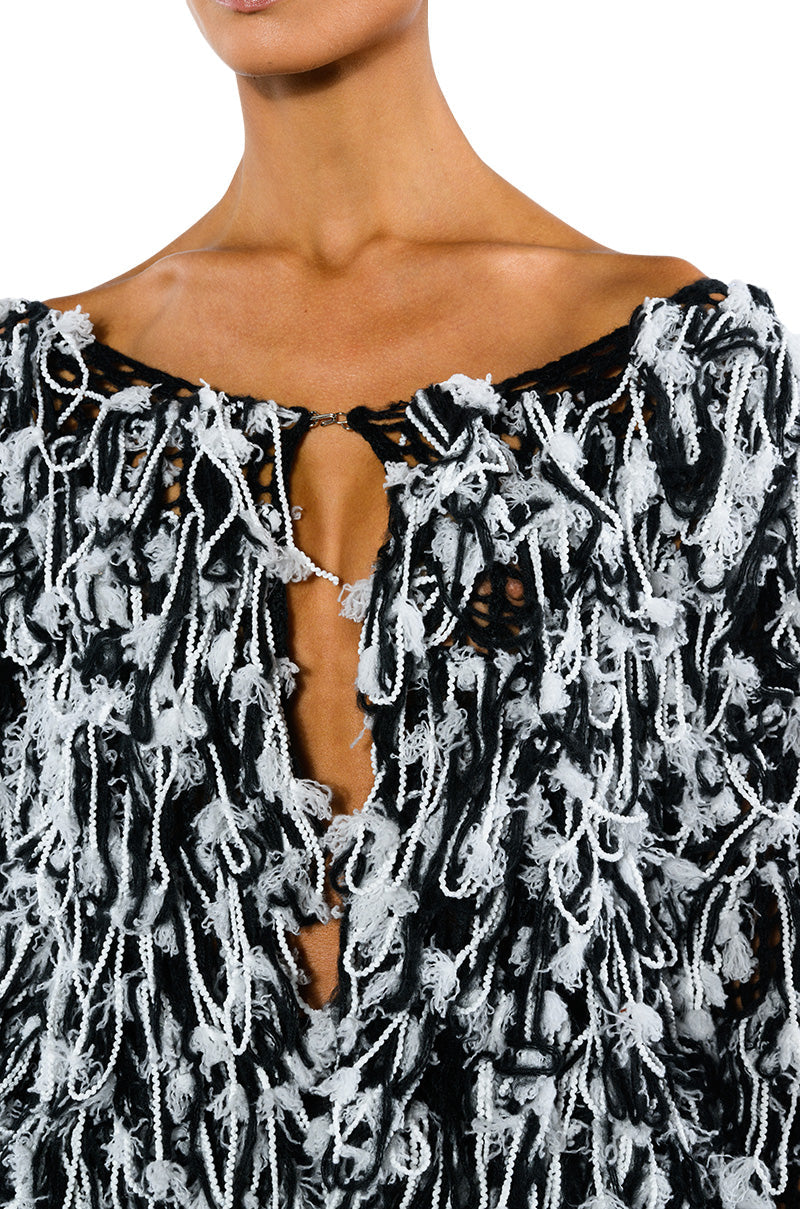 KEEP IT 100 CROPPED SWEATER
