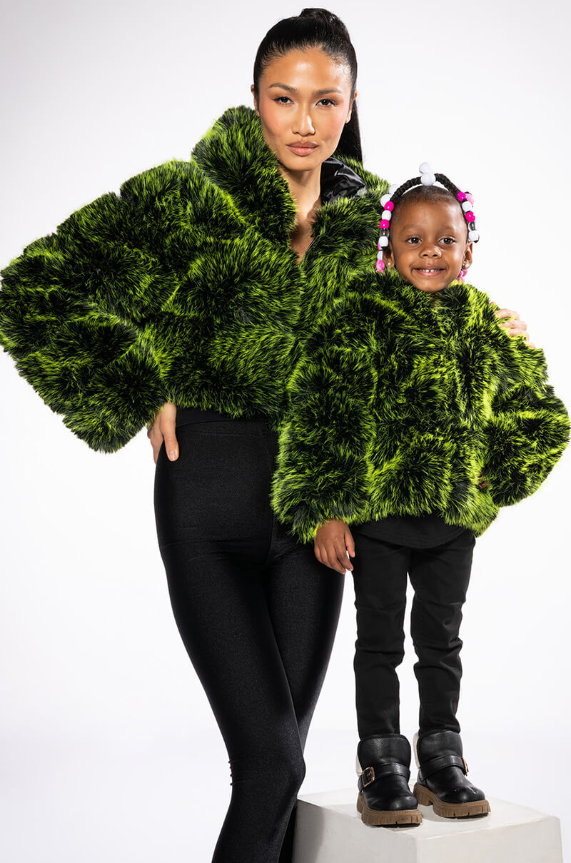 BIANCHI THREE-DEE FAUX FUR KIDS JACKET