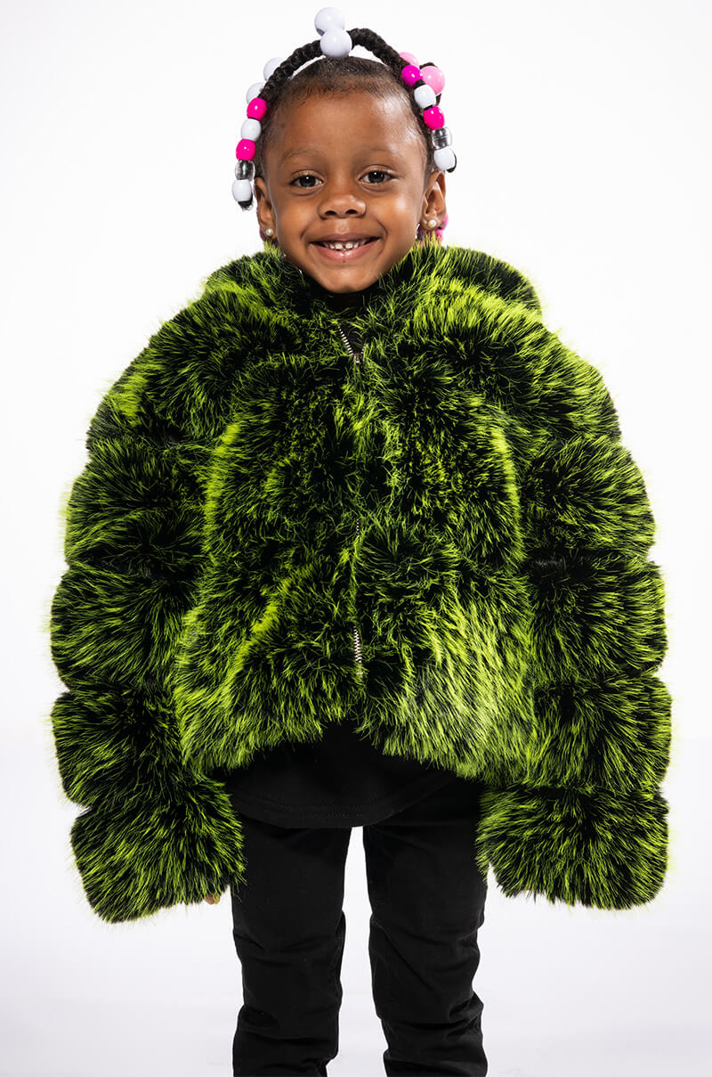 BIANCHI THREE-DEE FAUX FUR KIDS JACKET