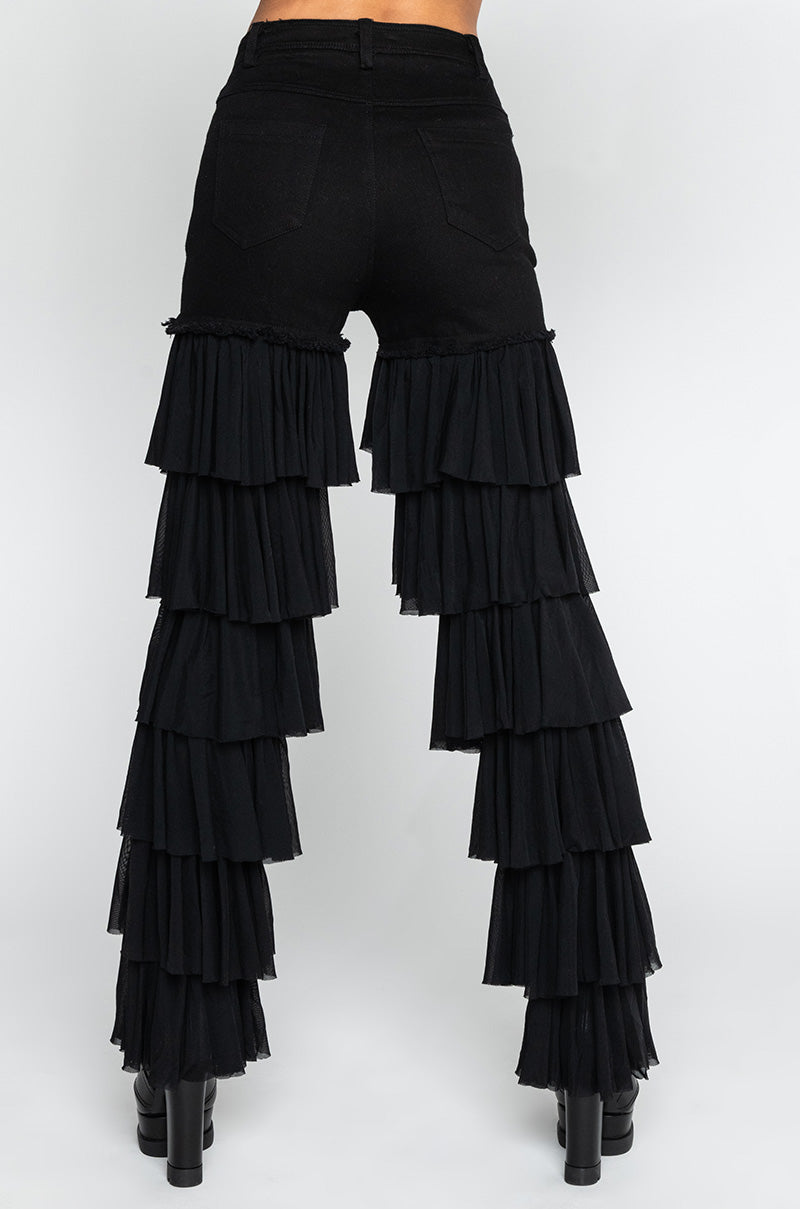 KYLIE HIGH RISE RUFFLES JEANS