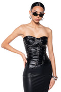 LADY LUXE SWEET HEART NECK CORSET TOP