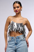 LATE AT NIGHT DANCING METALLIC BRALETTE