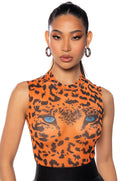 WILD THOUGHTS SLEEVELESS MESH BODYSUIT
