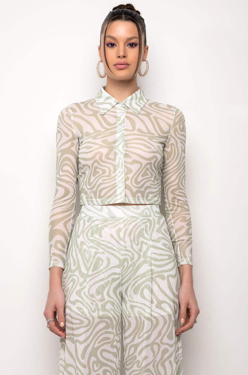 LETS GROOVE MESH FLARE TOP
