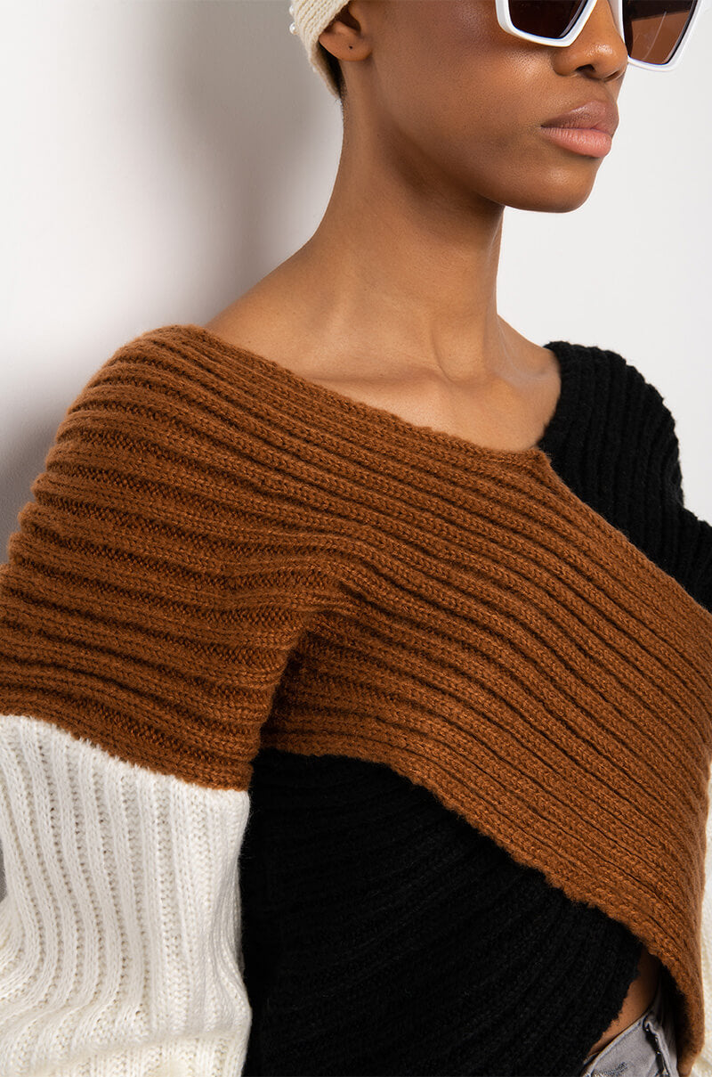 MILA RIBBED KNIT SWEATER