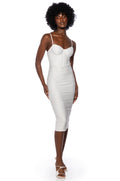 LIVING FOR YOU CORSET MIDI DRESS