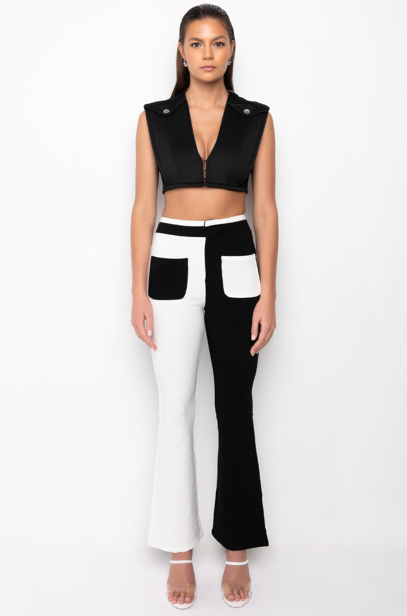 LONG LINES COLORBLOCK FLARED TROUSER