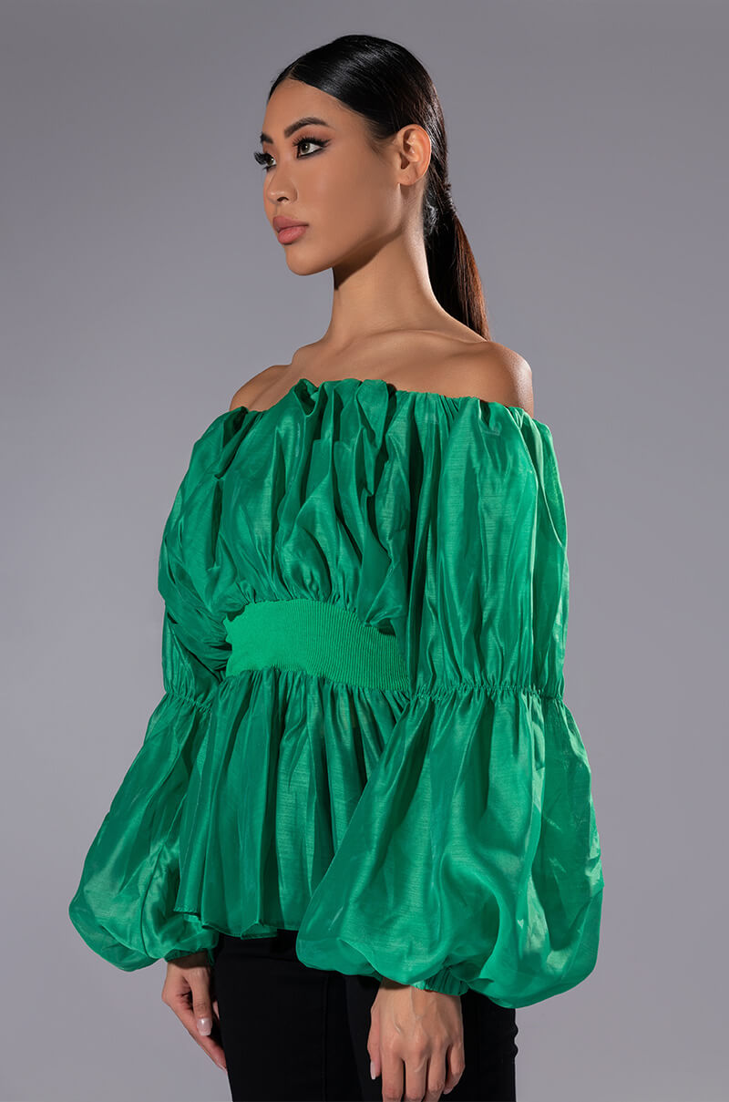LOVE SPRUNG OFF THE SHOULDER BLOUSE