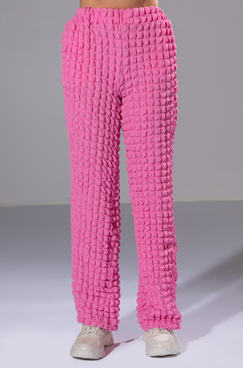 LUCY TEXTURED WIDE LEG PANT