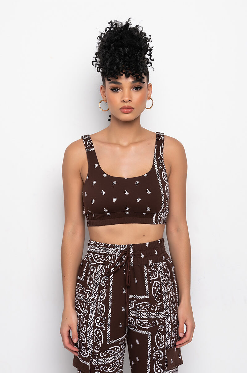 LUX PRINTED CROP TOP