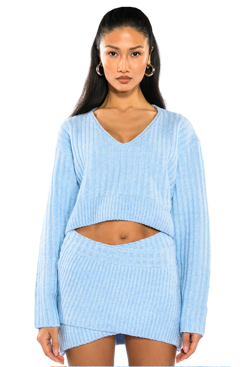 MADE YOU LOOK KNIT MINI SKIRT