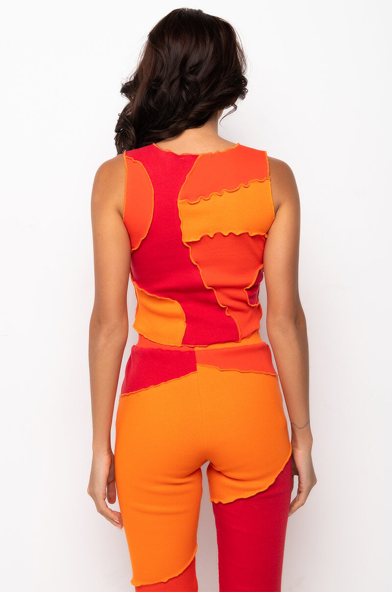 MAI PATCHWORK CROP TANK