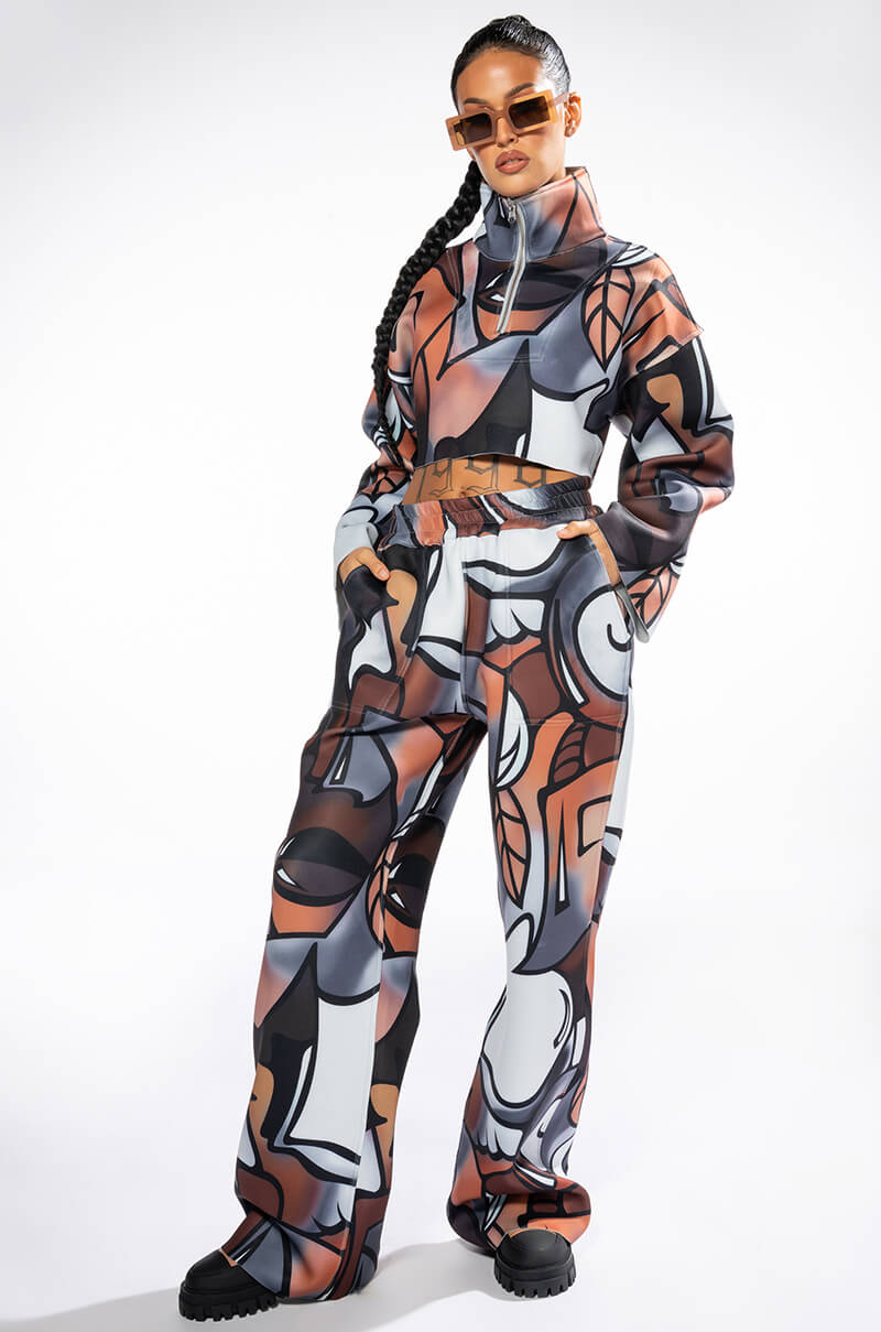 MAIN SQUEEZE PRINTED SCUBA SWEATSHIRT