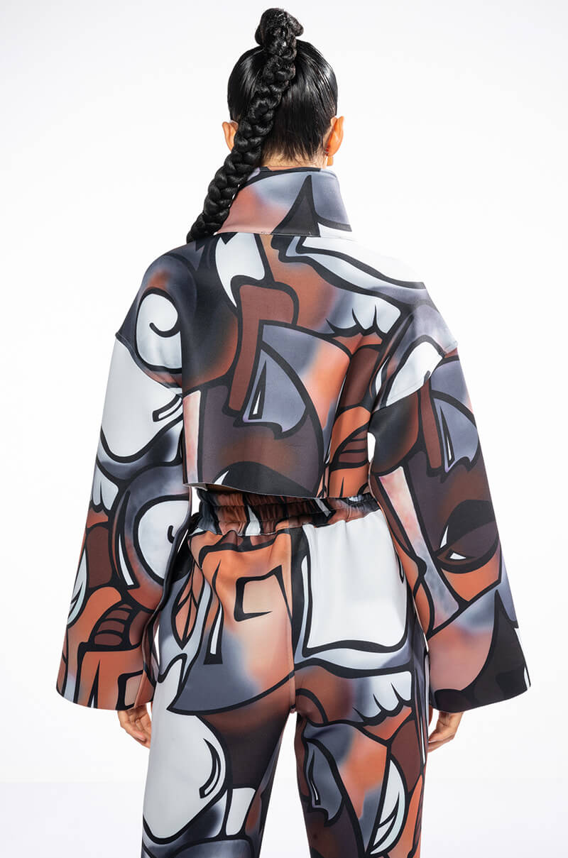 MAIN SQUEEZE PRINTED SCUBA SWEATSHIRT