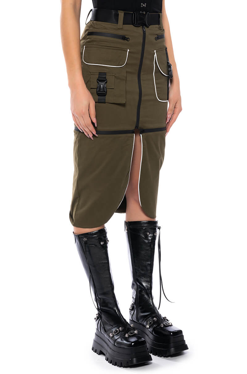 MAJOR MOOD CARGO MIDI SKIRT