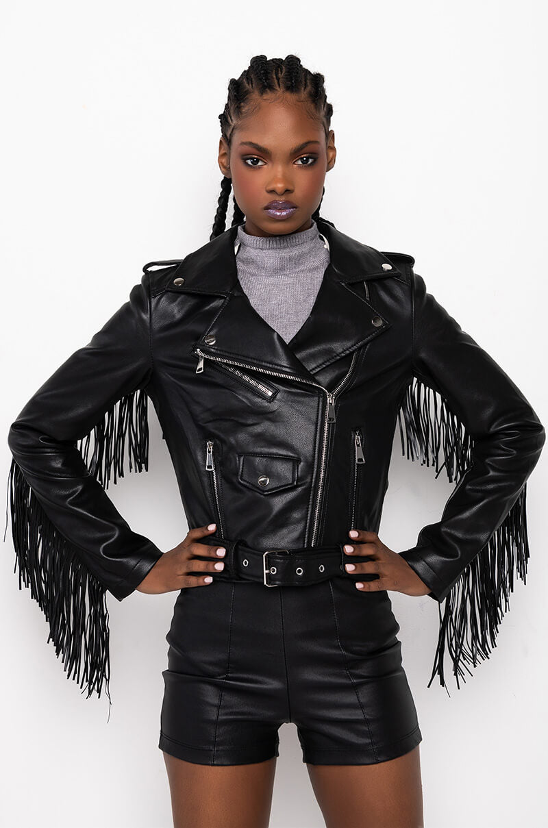 MAMA FRINGE MOTO JACKET