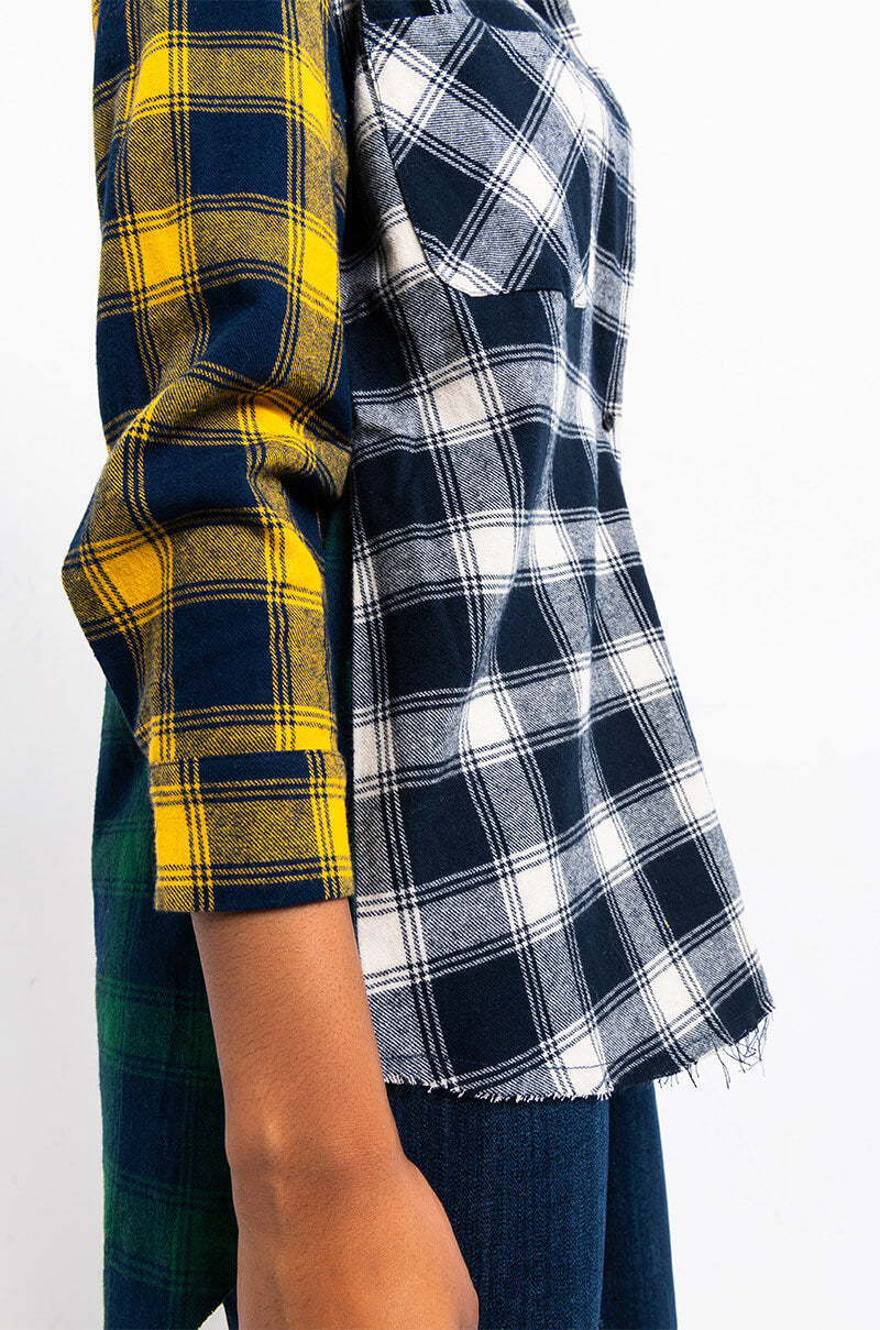 MARIANNA MULTI COLORED PLAID SHIRT