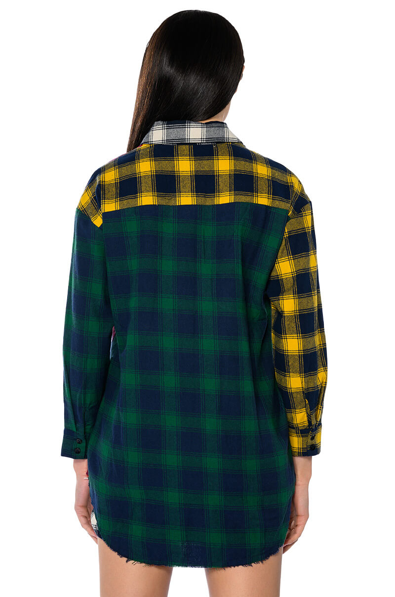 MARIANNA MULTI COLORED PLAID SHIRT