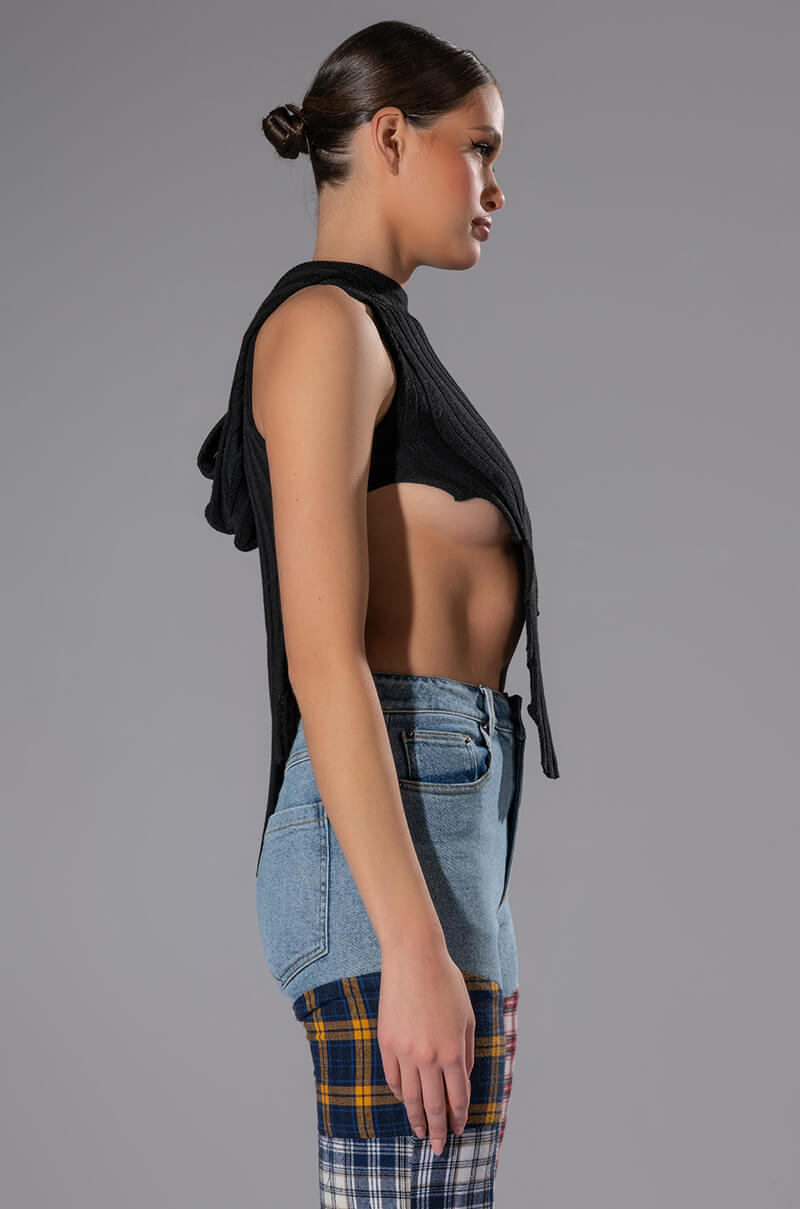 MARITZIA KNIT GEO HEM TANK TOP