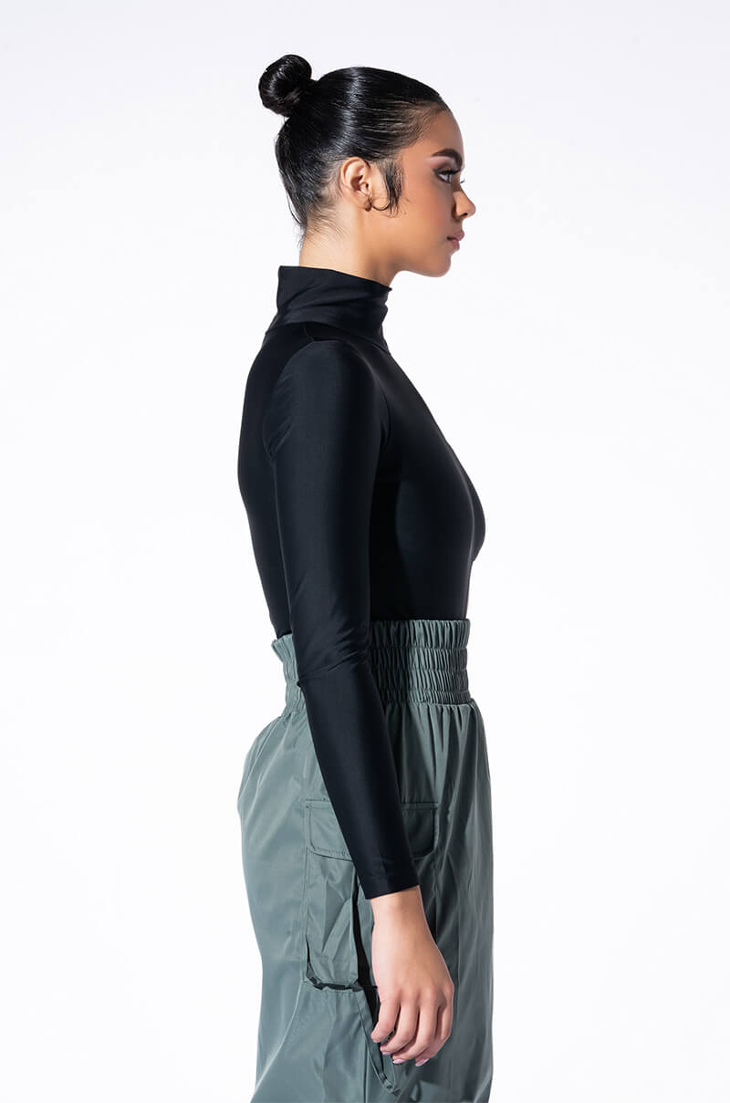 MIA BANDEAU DETAIL MOCK NECK BODYSUIT