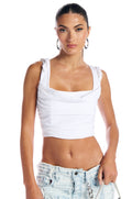 MICAELA HOODED CORSET TOP