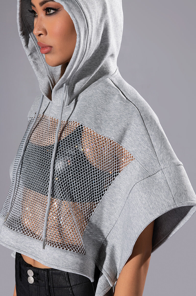 THE ONE CROPPED DOLMAN SLEEVE HOODIE
