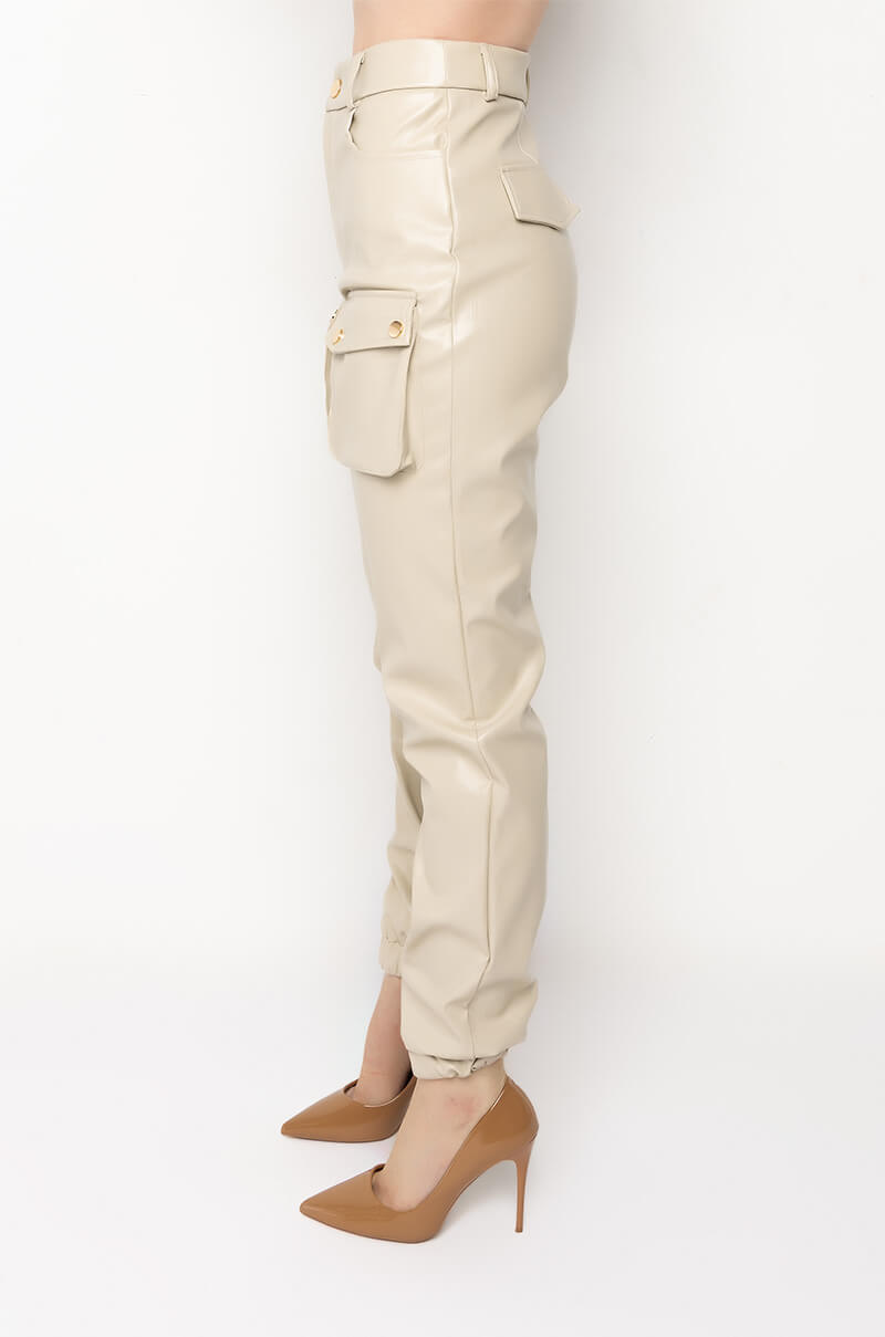 MILA FAUX LEATHER JOGGER