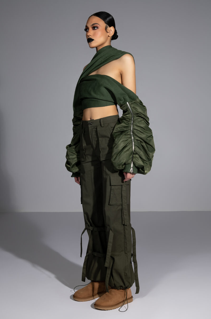 MULTIFUNCTION BOMBER SCARF JACKET