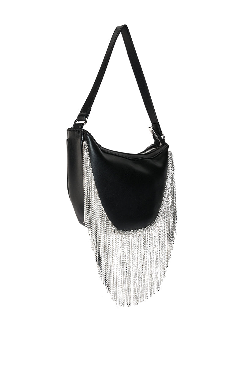 MISTY RHINESTONE FRINGE PURSE
