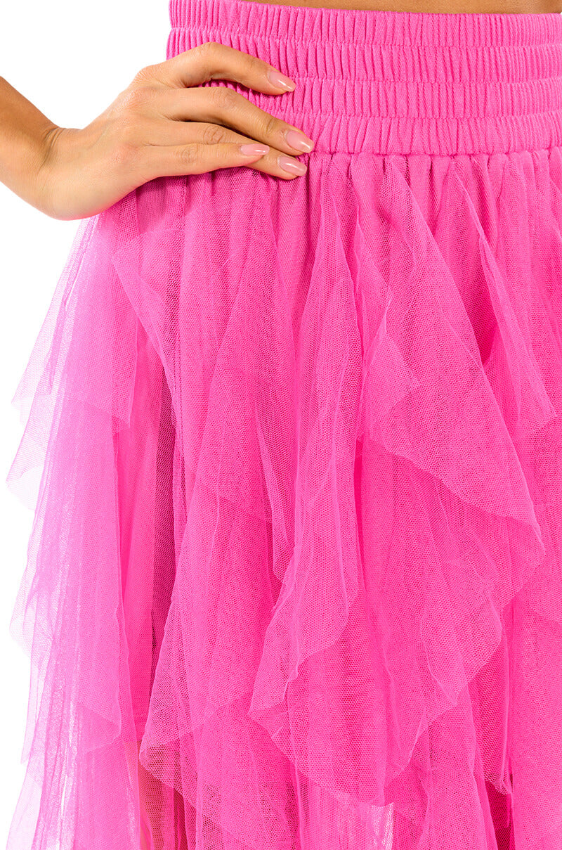 MODERN ROYALTY LAYERED MESH MAXI SKIRT