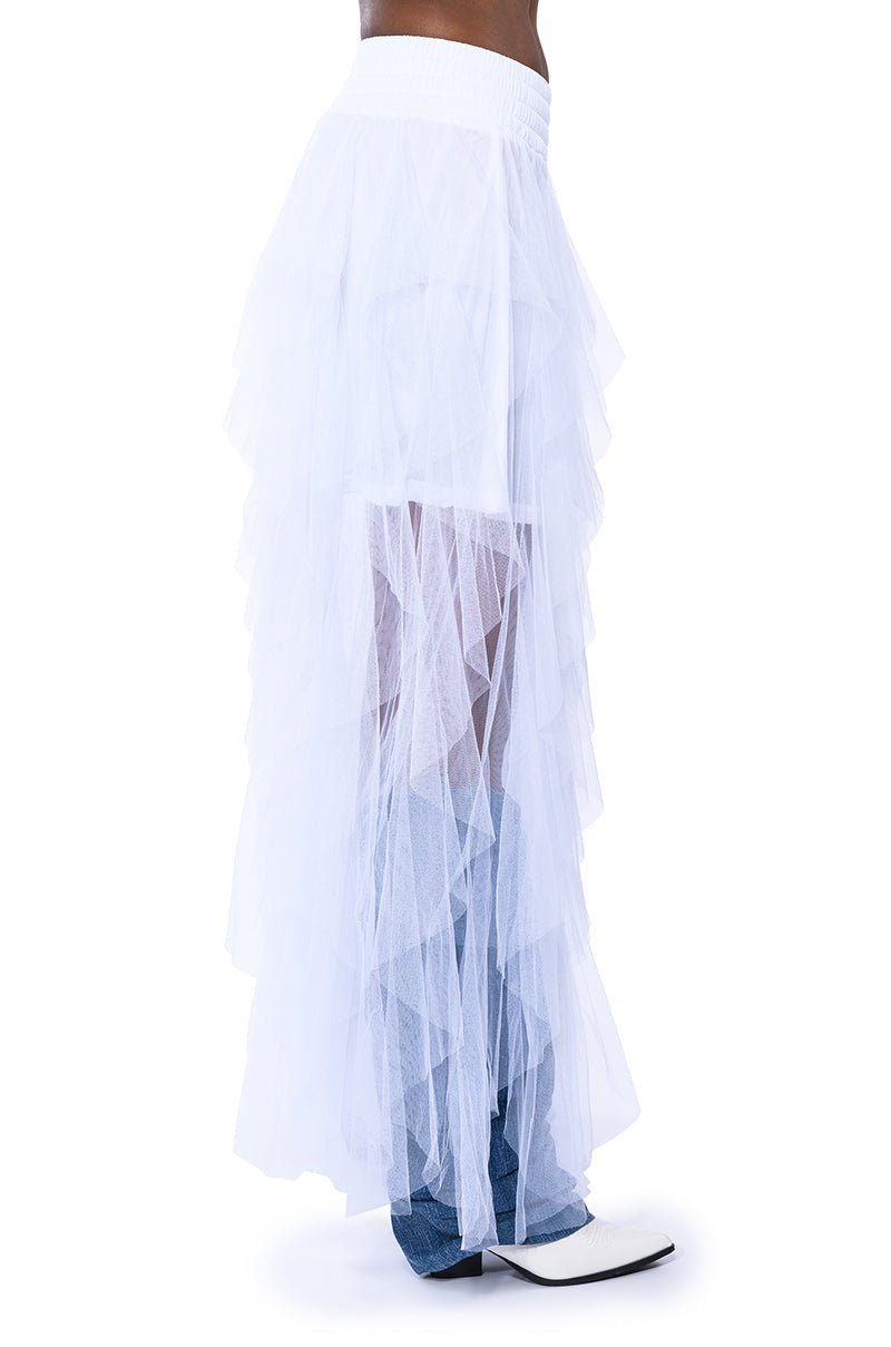 MODERN ROYALTY LAYERED MESH MAXI SKIRT
