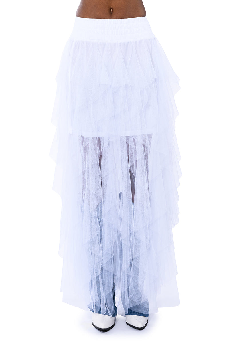 MODERN ROYALTY LAYERED MESH MAXI SKIRT