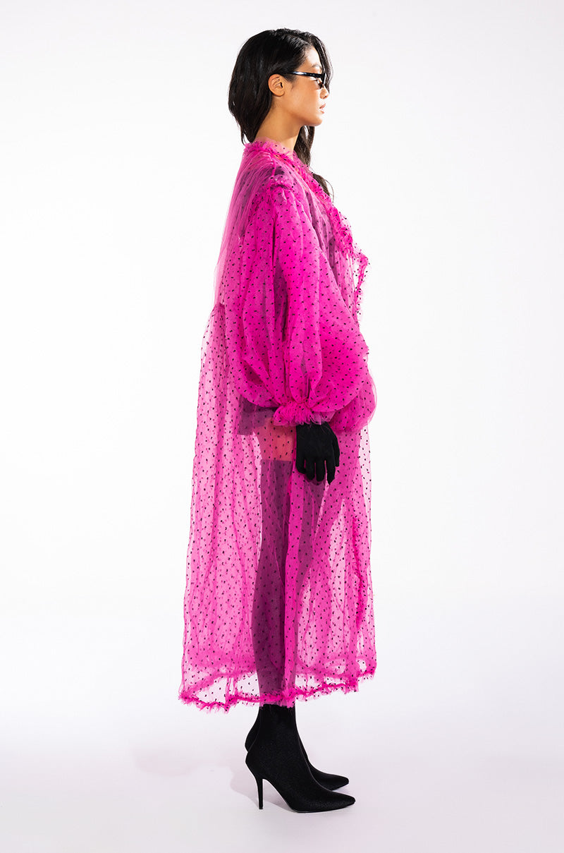 MORE IS MORE OVERSIZED SWISS DOT TRENCH