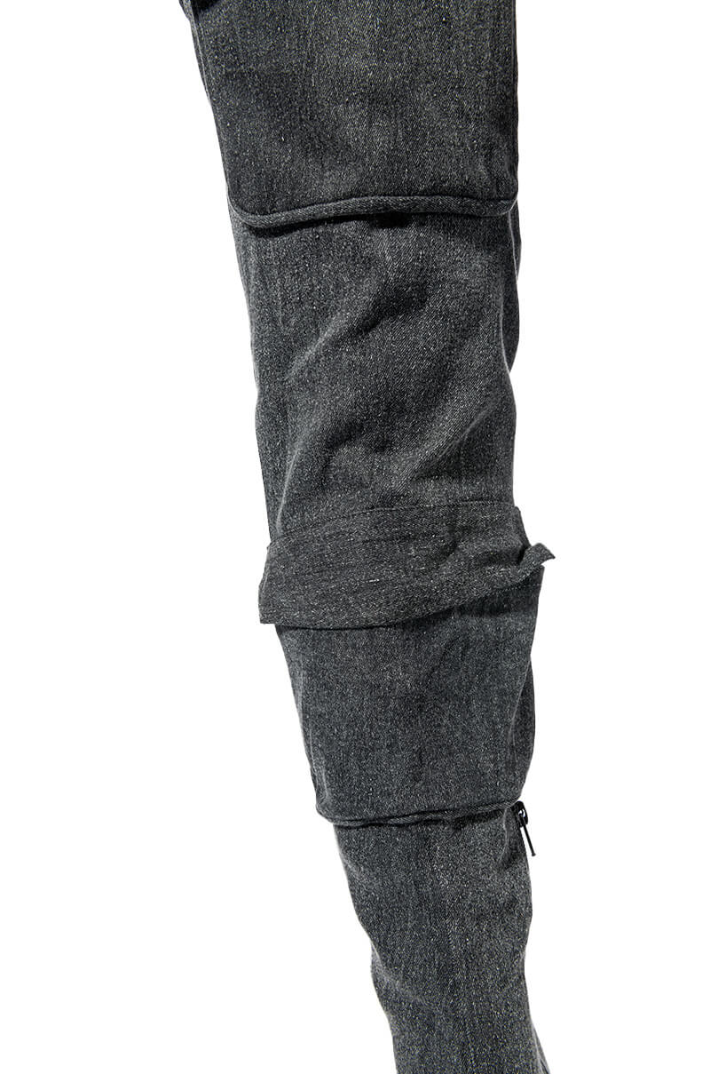 MOTOFOX STILETTO OVER THE KNEE BOOT IN BLACK DENIM