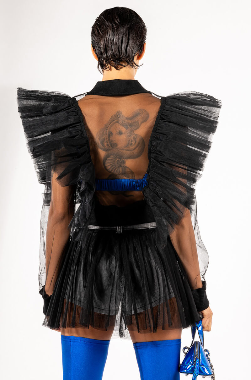 MOULIN ROUGE MESH BOMBER JACKET