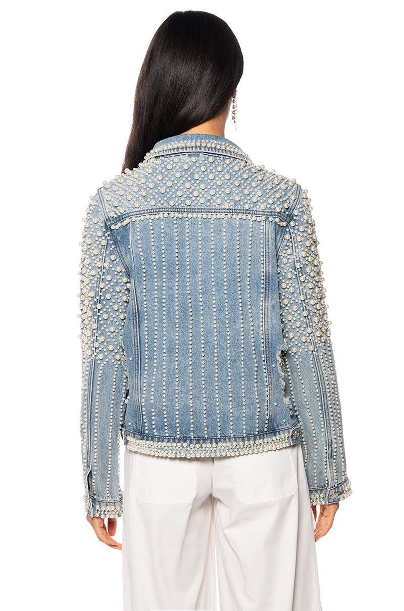 MOVE IN SILENCE PEARL DENIM JACKET