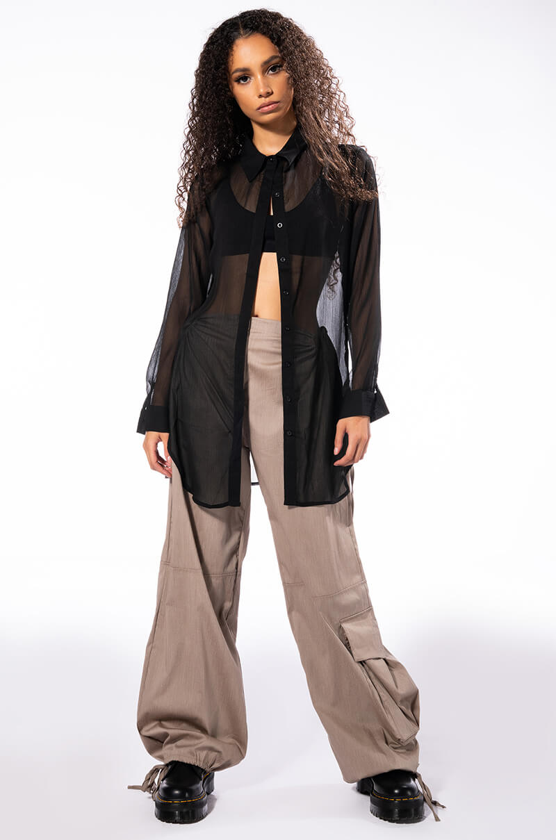 MY ALL BUTTON UP CHIFFON BLOUSE