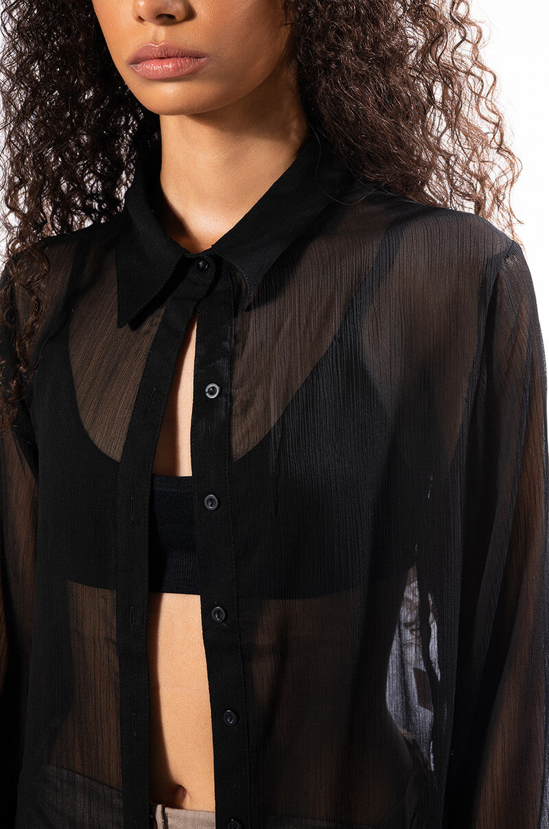 MY ALL BUTTON UP CHIFFON BLOUSE