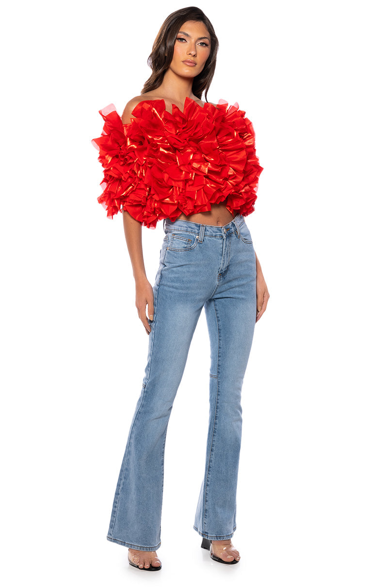 MY BUSINESS HIGH RISE FLARE JEANS