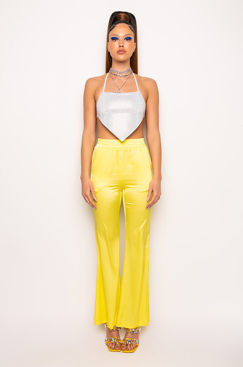 MY TIME TO SHINE RHINESTONE BACKLESS TIE TOP